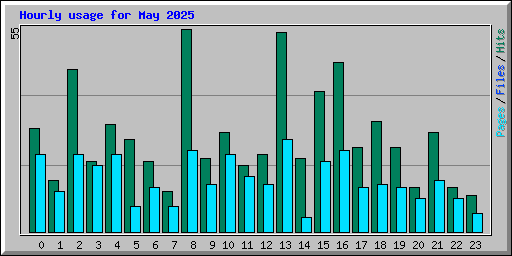 Hourly usage for May 2025