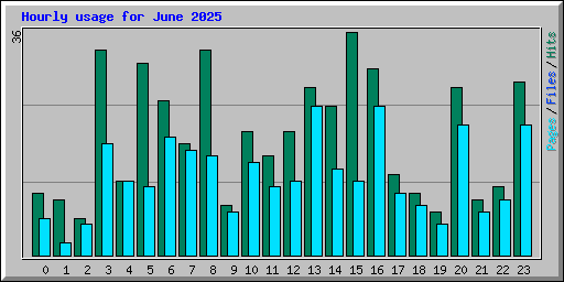 Hourly usage for June 2025