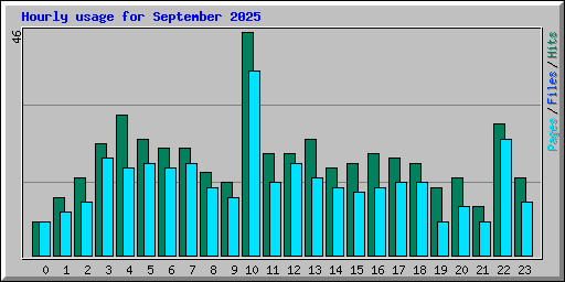 Hourly usage for September 2025