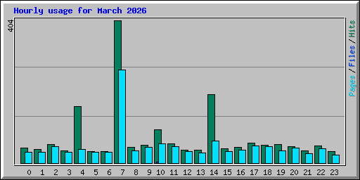 Hourly usage for March 2026